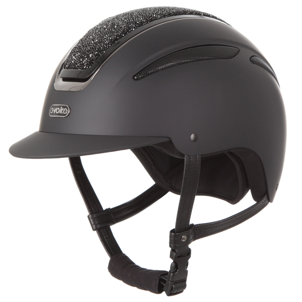 Evoke Callisto Classic Peak Crystal Riding Helmet