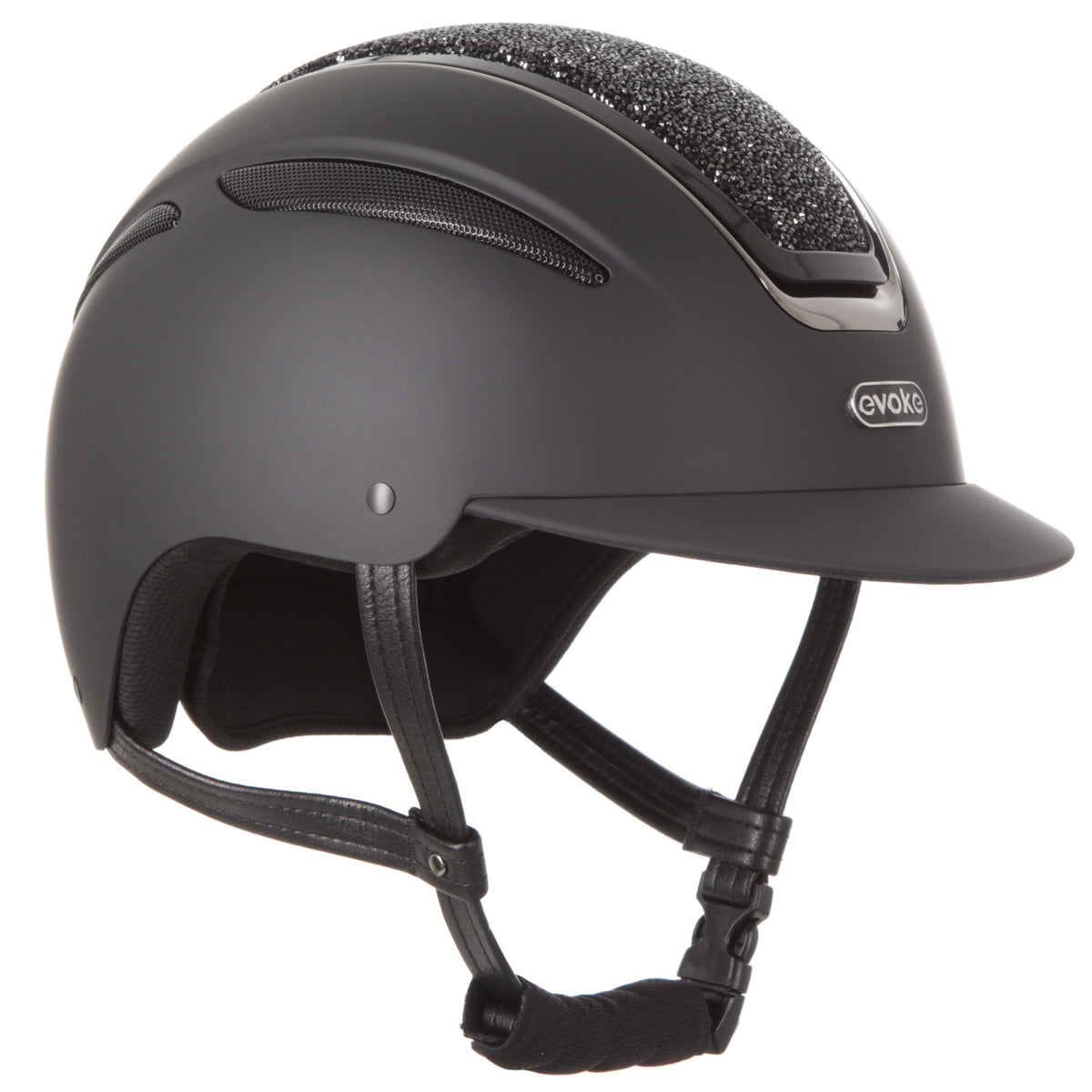 Evoke Callisto Classic Peak Crystal Riding Helmet