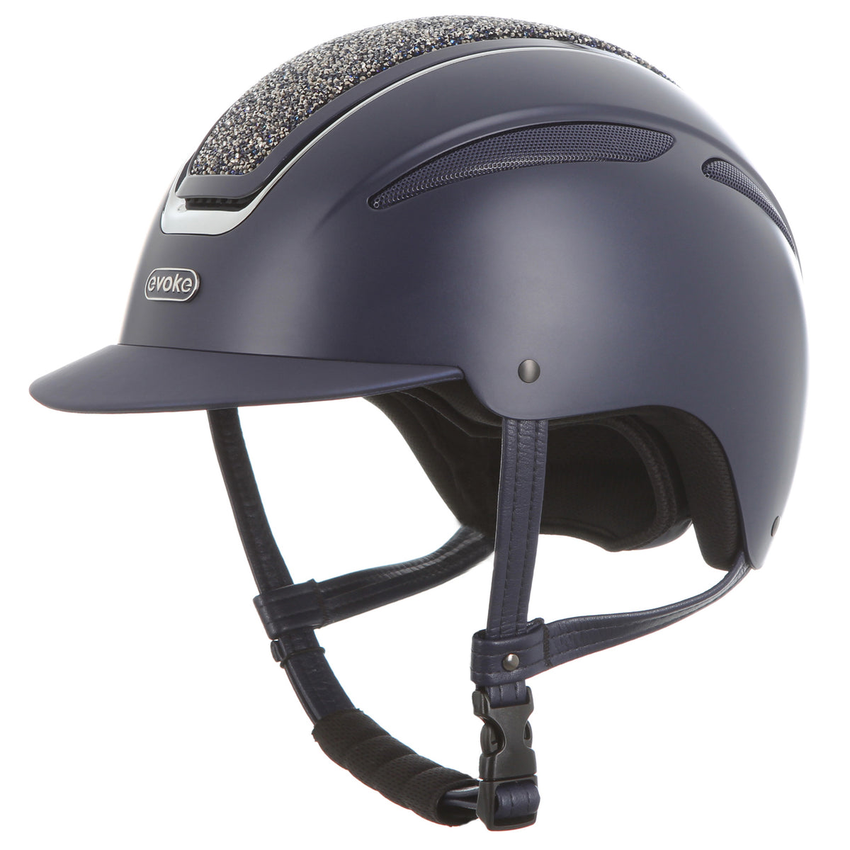 Evoke Callisto Classic Peak Crystal Riding Helmet