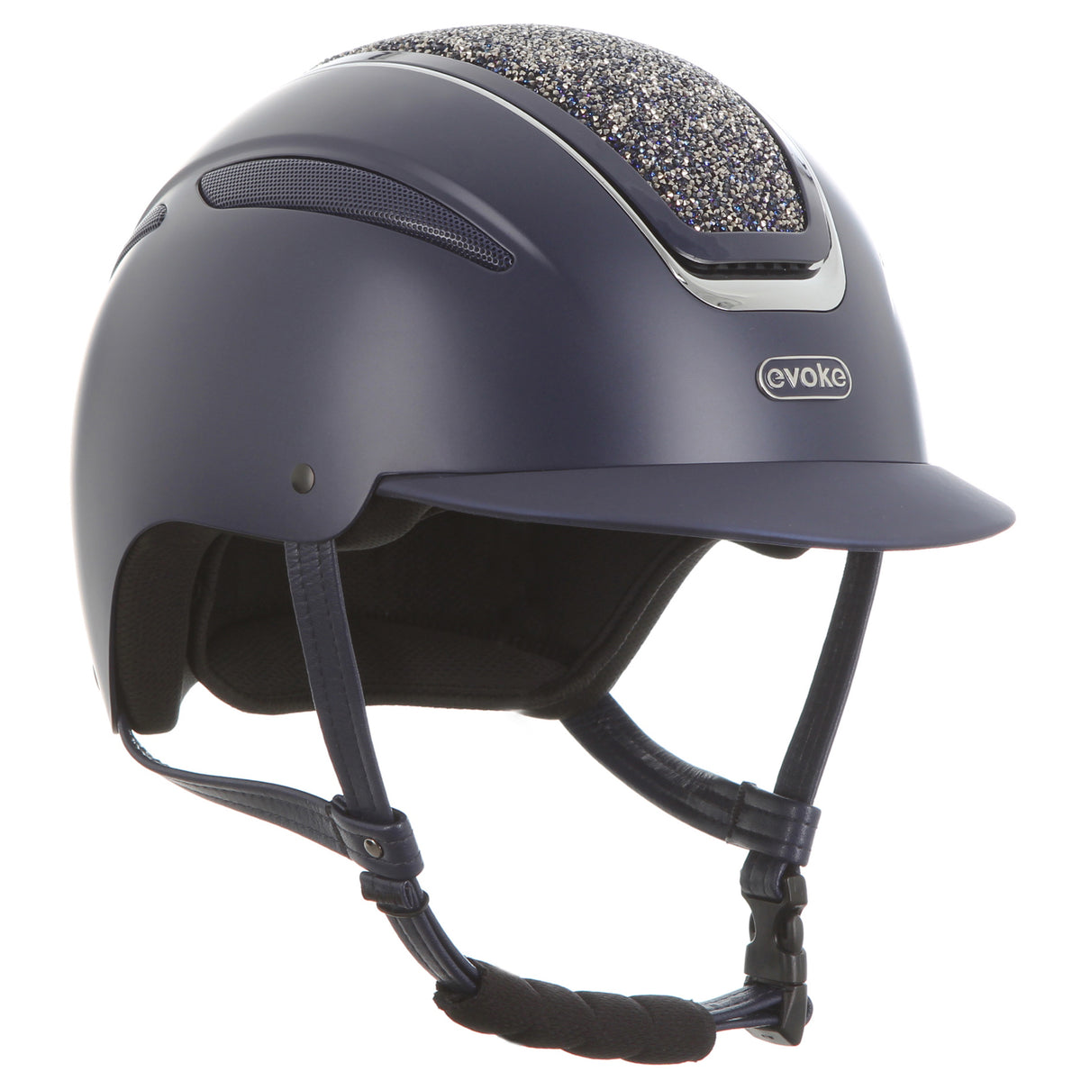 Evoke Callisto Classic Peak Crystal Riding Helmet