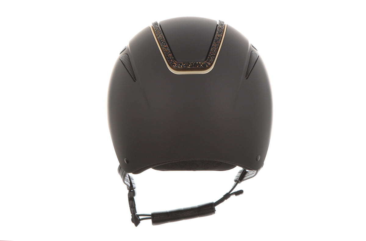 Evoke Callisto Classic Peak Black Gold Crystal Frame