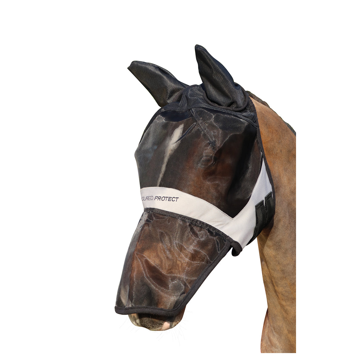 Hy Equestrian Armoured Protect Full Mask with Ears and Nose Pony