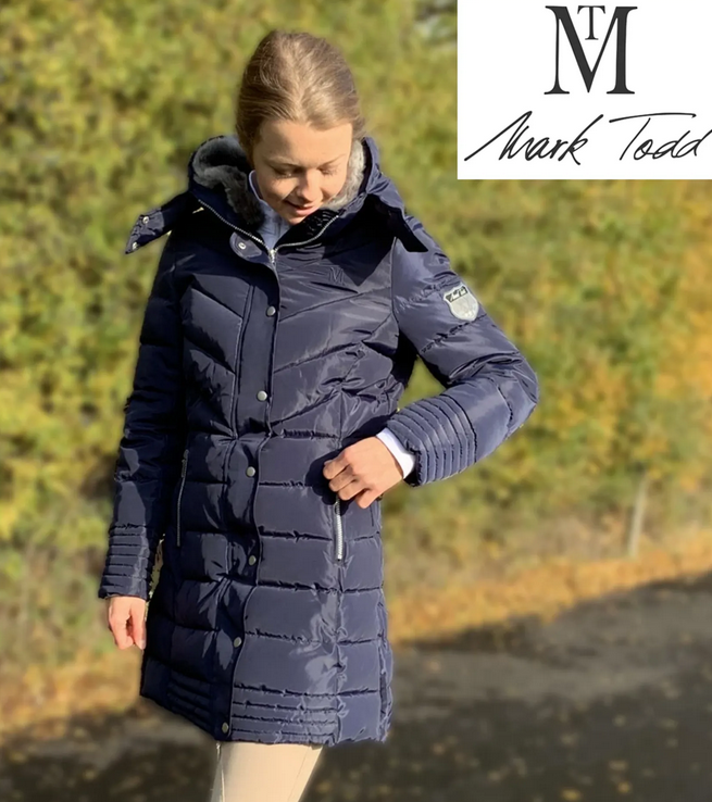 Mark Todd Deluxe Long Coat Navy