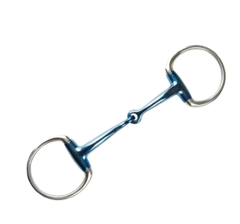JP Korsteel Blue Steel Jointed Snaffle Bit