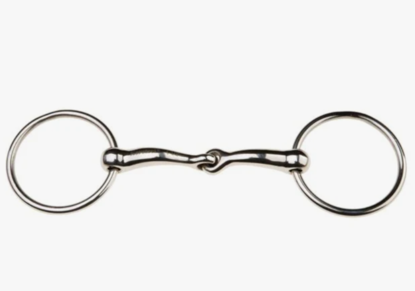 JP Korsteel Stainless Steel Jointed Loose Ring Snaffle Bit