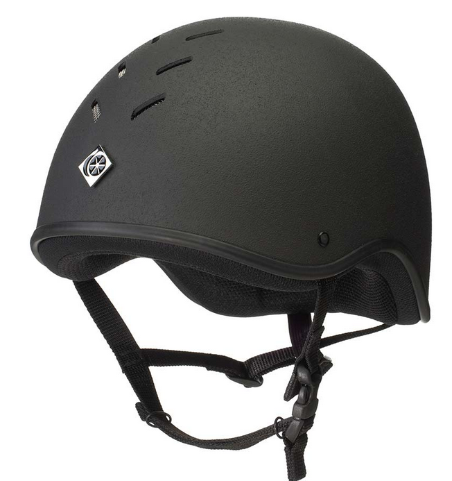 Charles Owen Young Rider Round Black