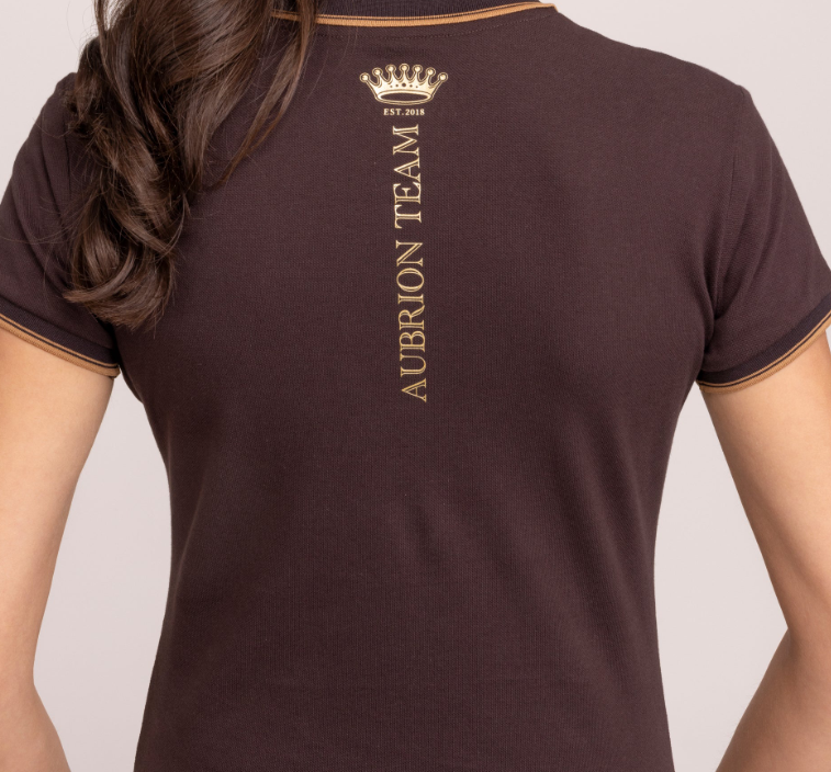 Aubrion Team Short Sleeve Polo Umber Large