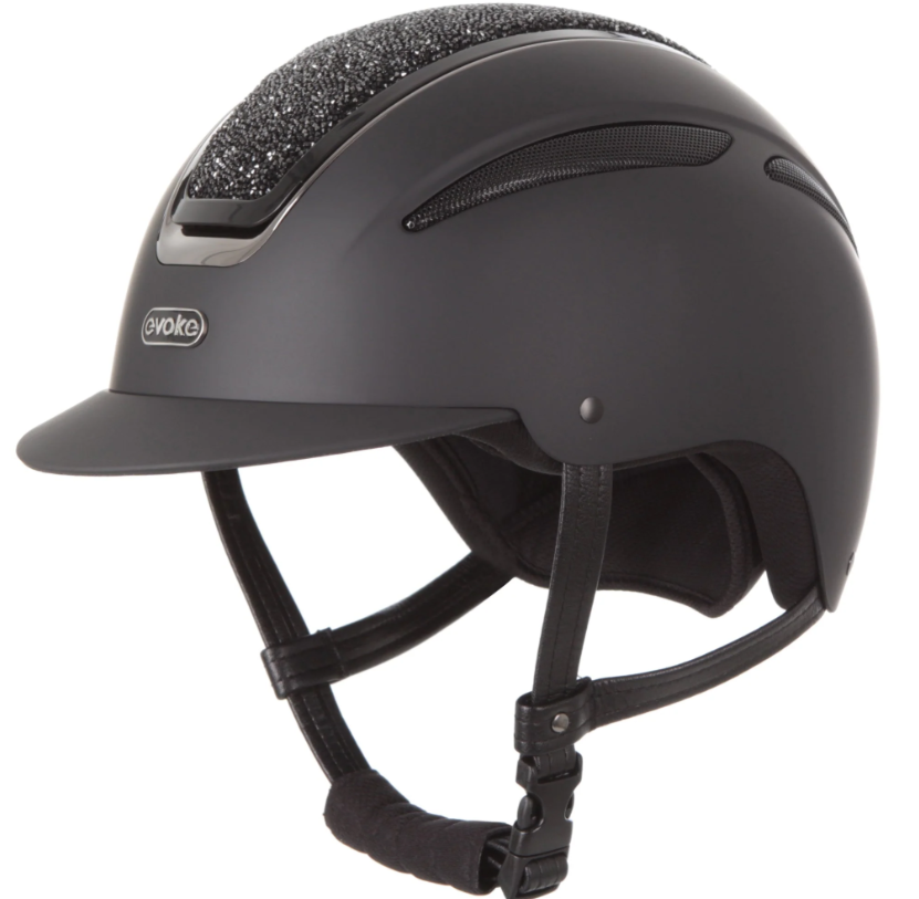 Evoke Callisto Classic Peak Crystal Riding Helmet
