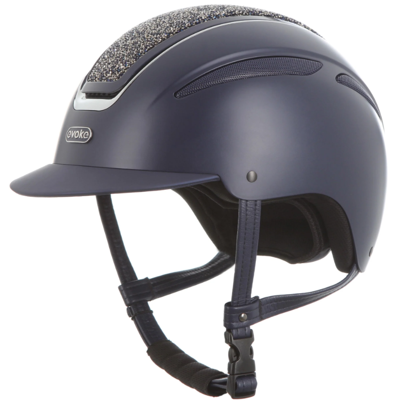 Evoke Callisto Classic Peak Crystal Riding Helmet
