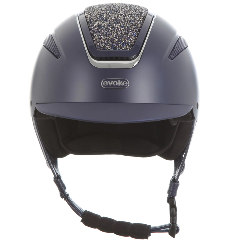 Evoke Callisto Classic Peak Crystal Riding Helmet