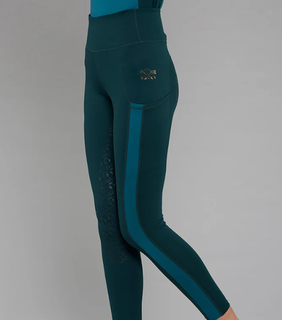 Toggi Sculptor Maret Womens Full Seat Riding Tights Darkest Green