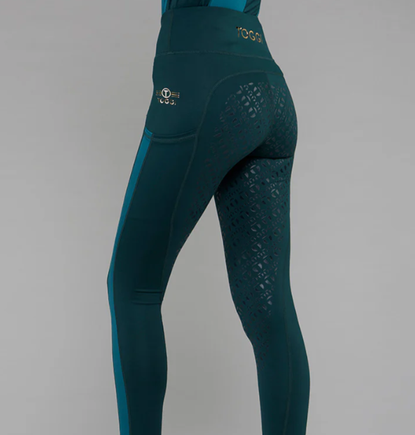 Toggi Sculptor Maret Womens Full Seat Riding Tights Darkest Green