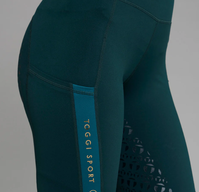 Toggi Sculptor Maret Womens Full Seat Riding Tights Darkest Green