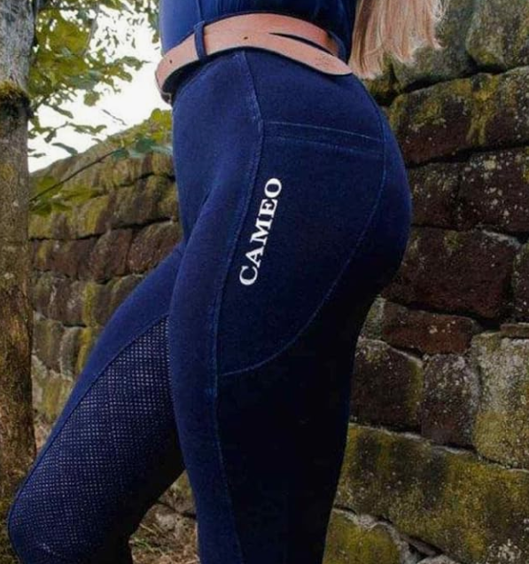 Cameo Water Repellent Denim Riding Tights