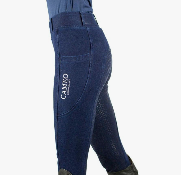 Cameo Water Repellent Denim Riding Tights
