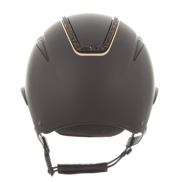 Evoke Callisto Classic Peak Black Gold Crystal Frame