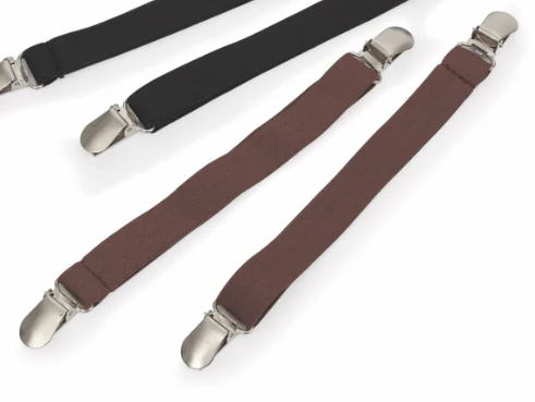 Shires Elastic Jodhpur Clips Brown