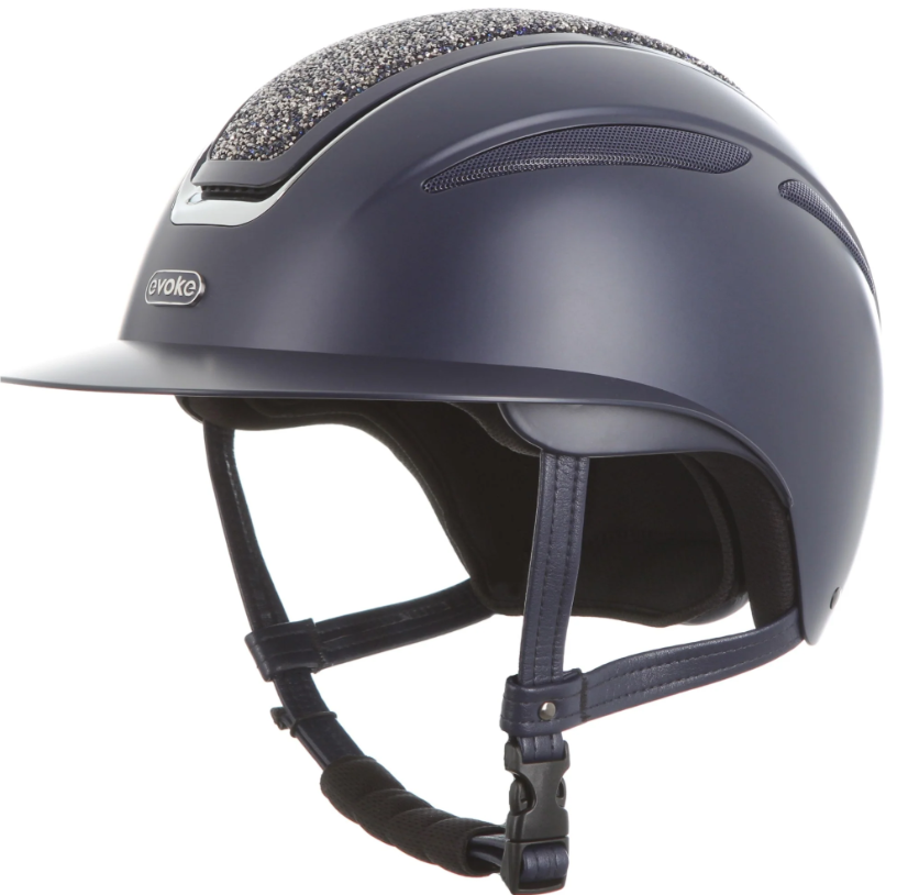 Evoke Callisto Wide Peak Crystal Riding Helmet