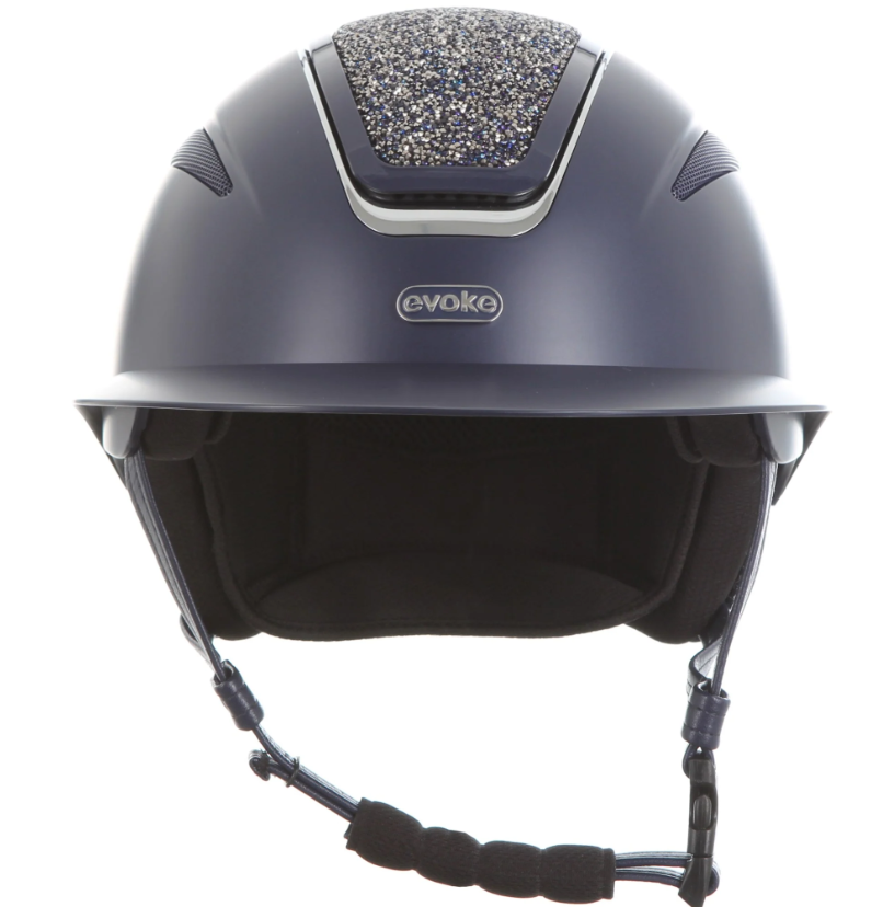 Evoke Callisto Wide Peak Crystal Riding Helmet