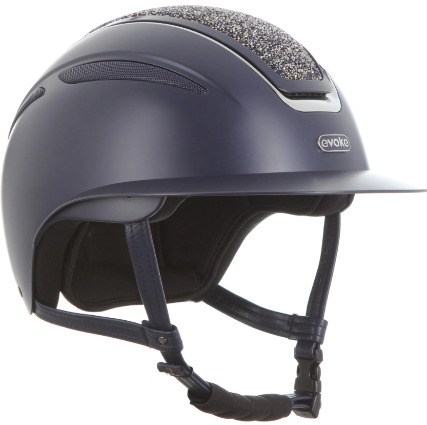Evoke Callisto Wide Peak Crystal Riding Helmet