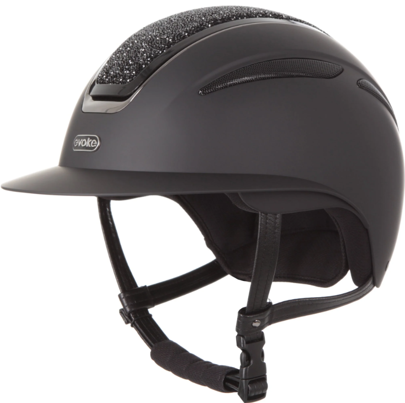 Evoke Callisto Wide Peak Crystal Riding Helmet