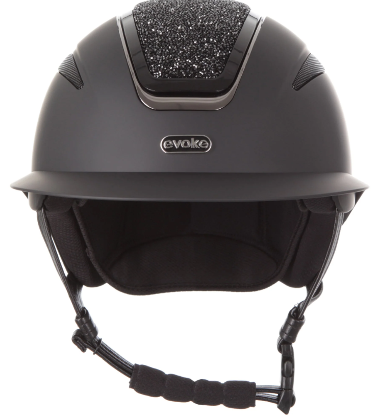 Evoke Callisto Wide Peak Crystal Riding Helmet