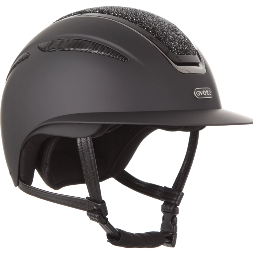 Evoke Callisto Wide Peak Crystal Riding Helmet