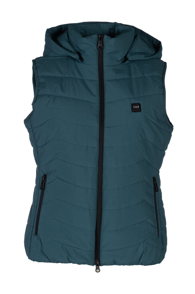 HKM Heated Gilet Vest Petrol