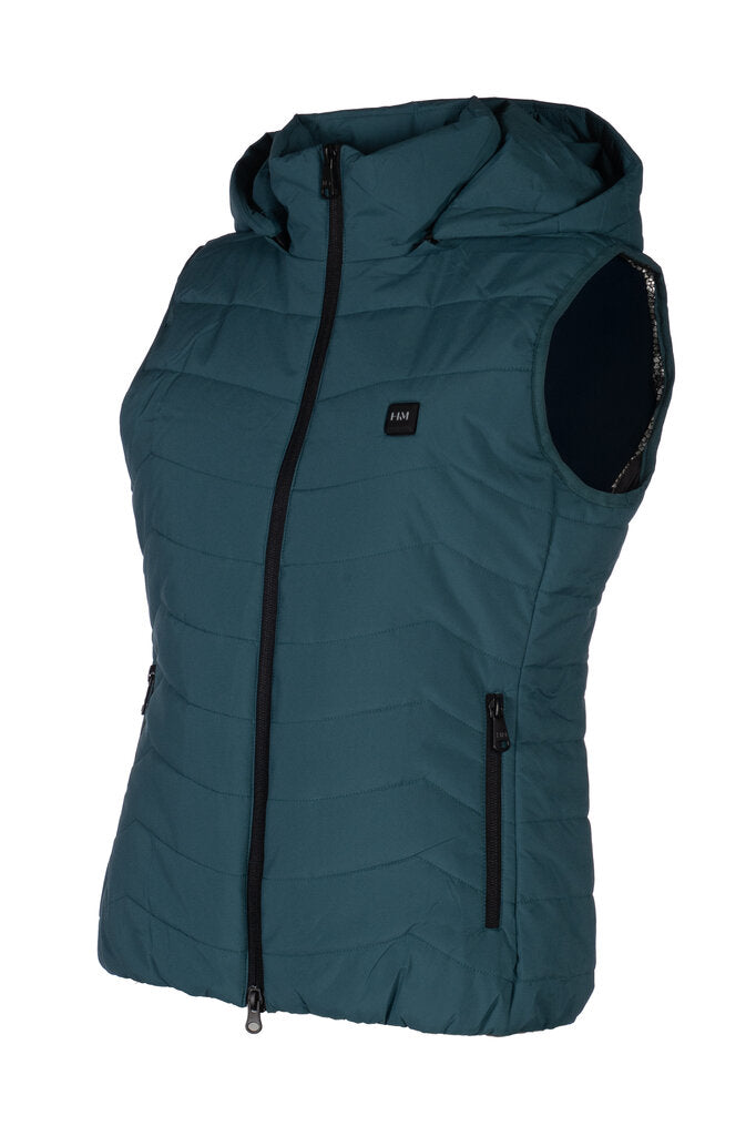 HKM Heated Gilet Vest Petrol