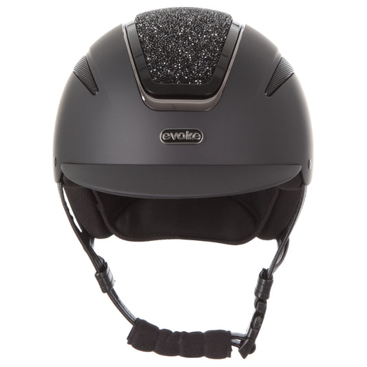 Evoke Callisto Classic Peak Crystal Riding Helmet