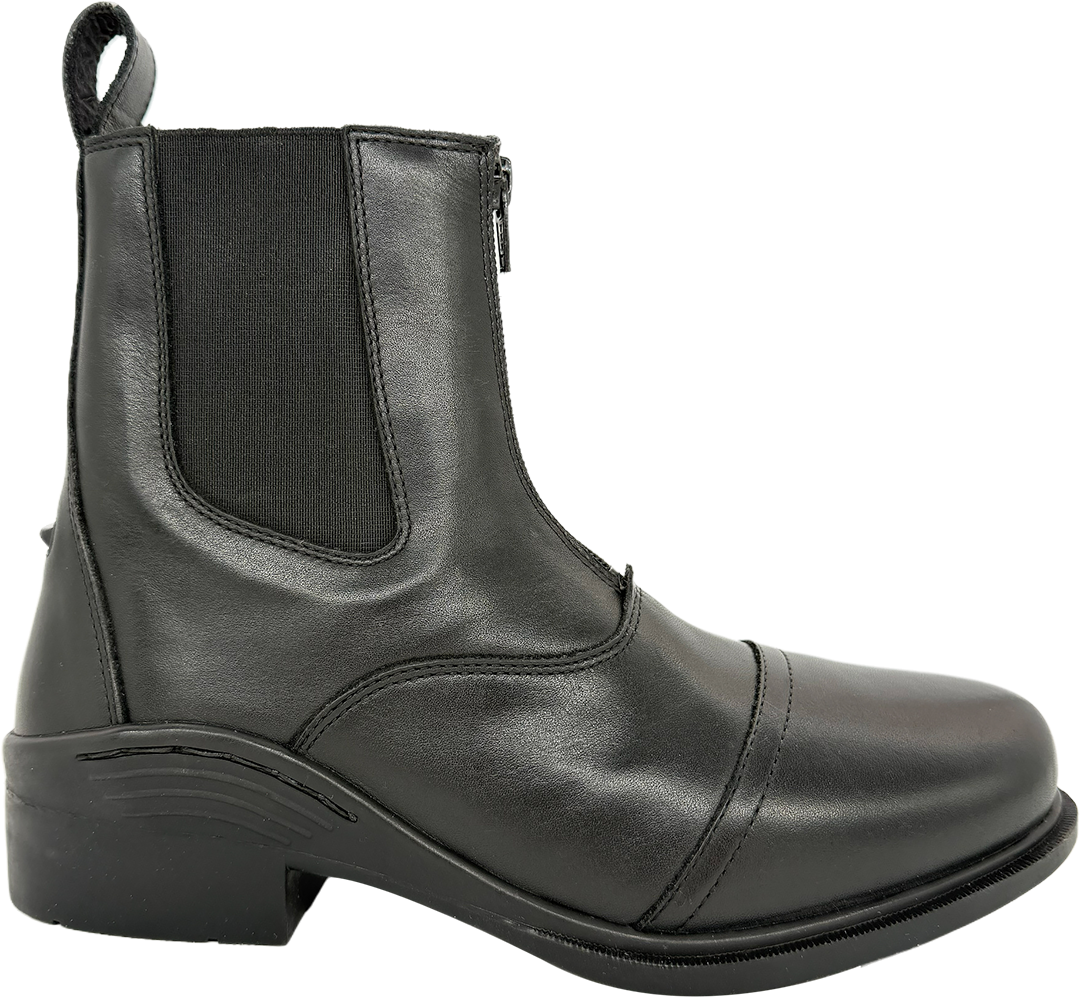 Hoof & Woof Dentdale Front Zip Jodhpur Boot Black