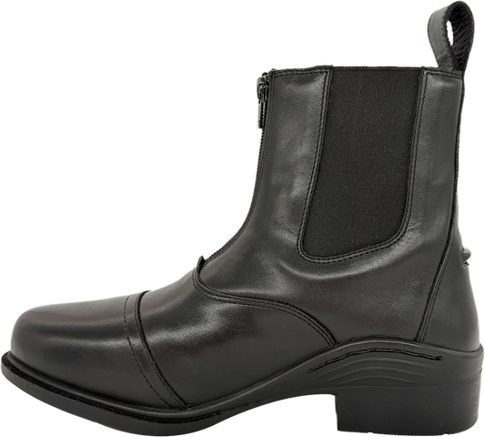 Hoof & Woof Dentdale Front Zip Jodhpur Boot Black