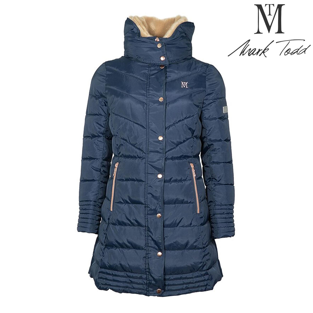 Mark Todd Deluxe Long Coat Navy