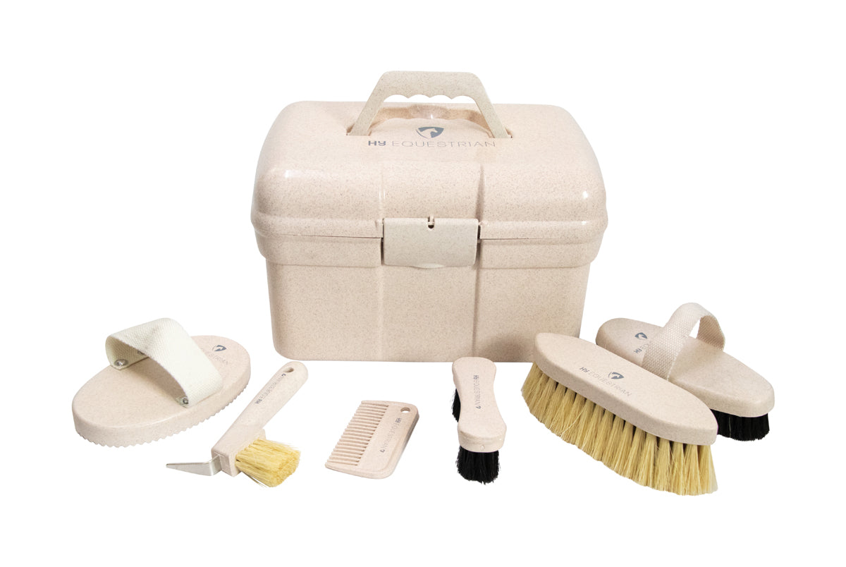 Hy Equestrian Recycled Grooming Kit Beige