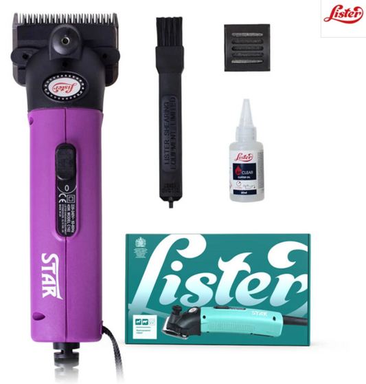 Lister Star Equine Clipper Kit Purple