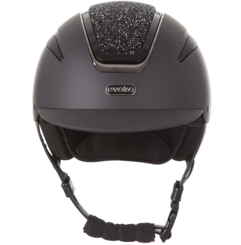 Evoke Callisto Classic Peak Crystal Riding Helmet
