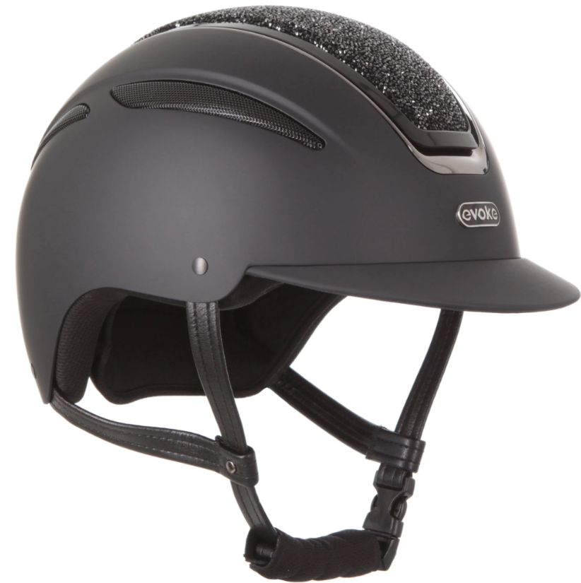 Evoke Callisto Classic Peak Crystal Riding Helmet