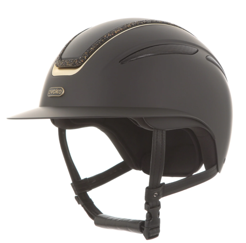 Evoke Callisto Classic Peak Black Gold Crystal Frame