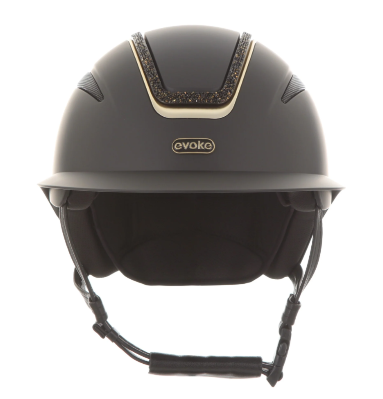 Evoke Callisto Classic Peak Black Gold Crystal Frame