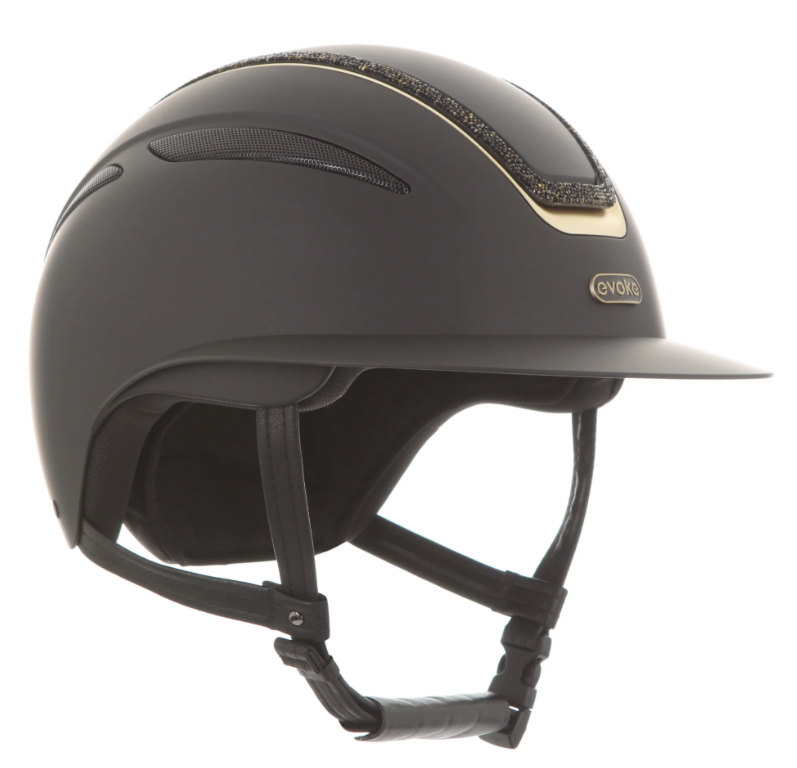 Evoke Callisto Classic Peak Black Gold Crystal Frame