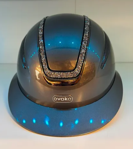 Evoke Callisto Wide Peak Metallic Graphite Marcasite Crystal Frame
