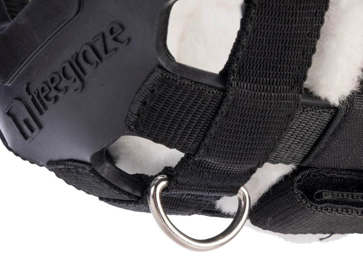 FreeGraze Deluxe AirFlow Detachable Grazing Muzzle Black
