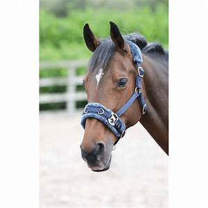 Shires Fleece Lined Lunge Cavesson Navy