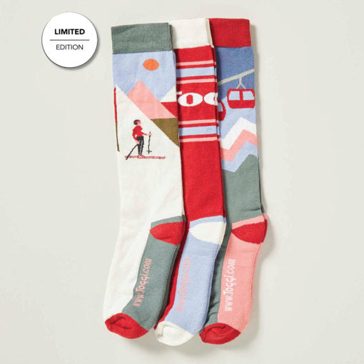 Toggi Outdoor Ladies Retro Ski Socks - 3 Pack