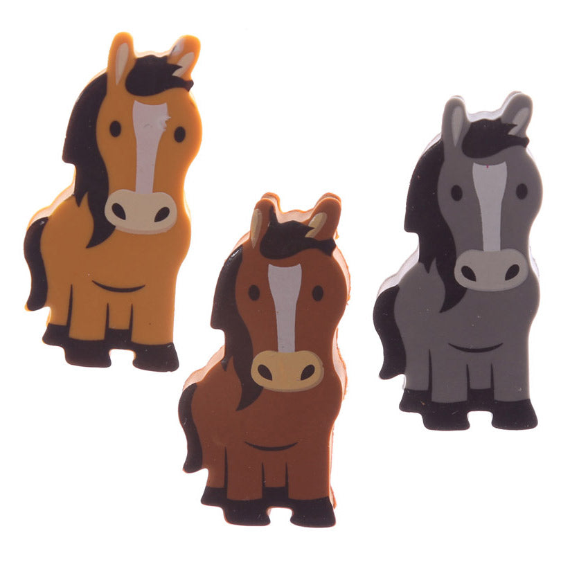Stable Horse Erasers 3 Pack